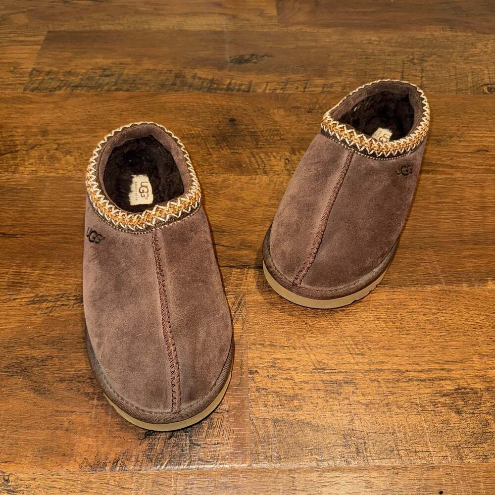 UGG Men’s Tasman Chestnut Shearling Lined Moccasin Slipper Shoe US 10